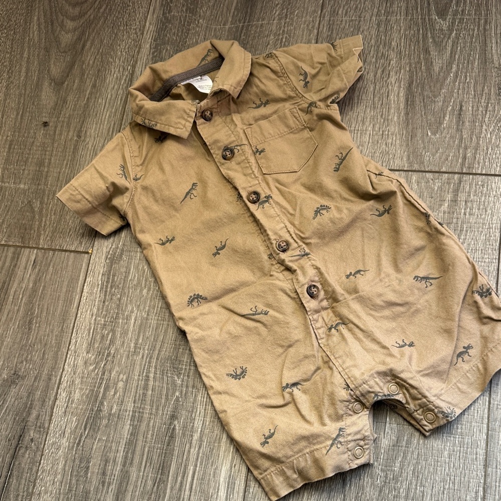 Carter's Brown Dinosaur Print One Piece